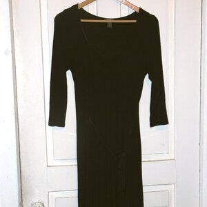 Small Ken Cole Reaction Black Knee-Length A-Line Dress with cinched waist